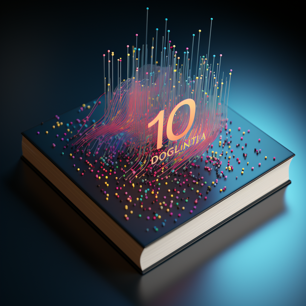 Book cover on data with 100