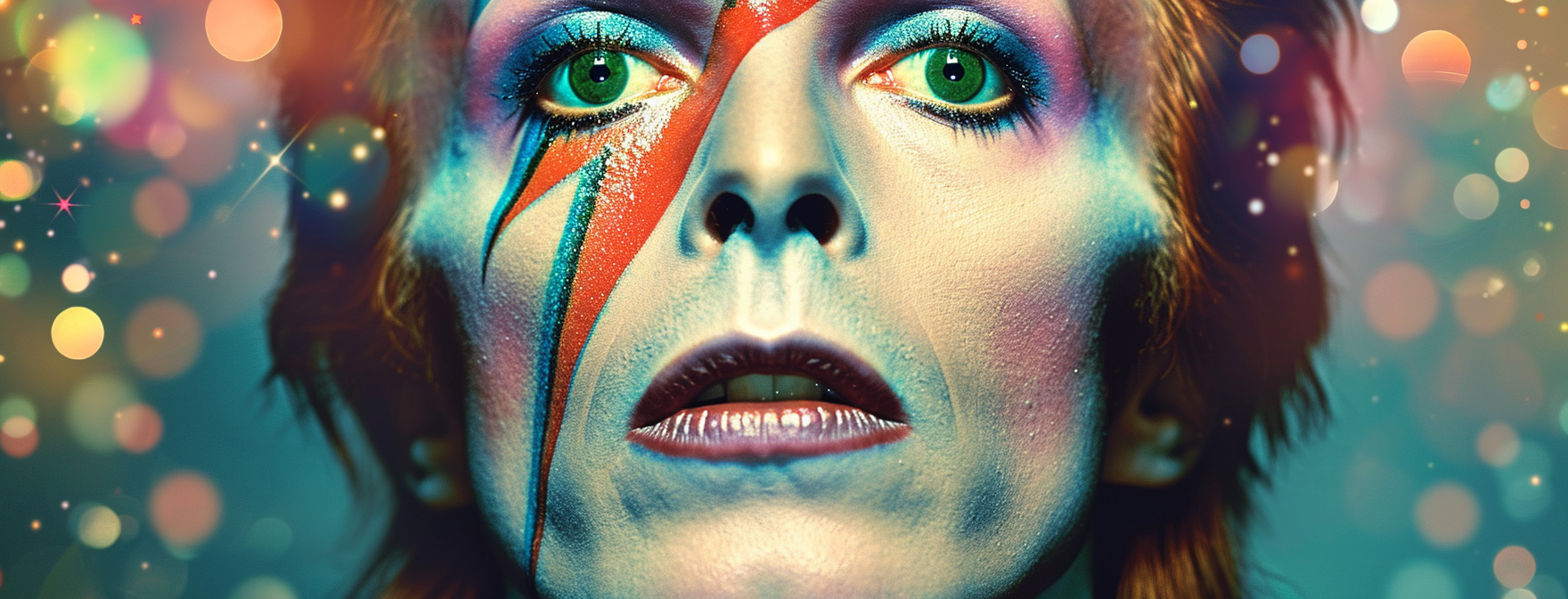 David Bowie Psychedelic Artistic Photo