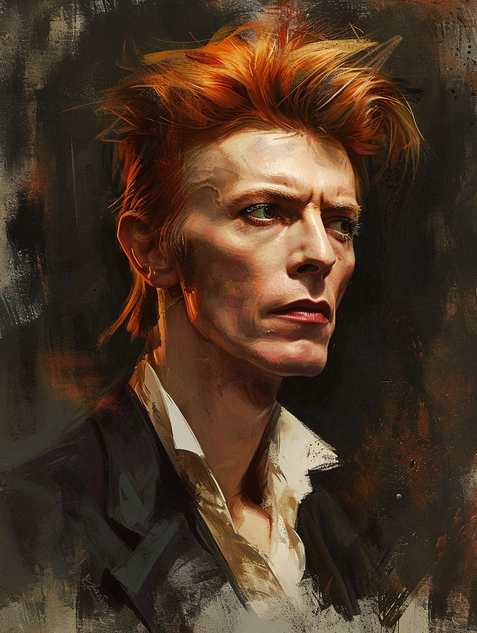 Artistic depiction of David Bowie by Jeff Dekal and David Palumbo