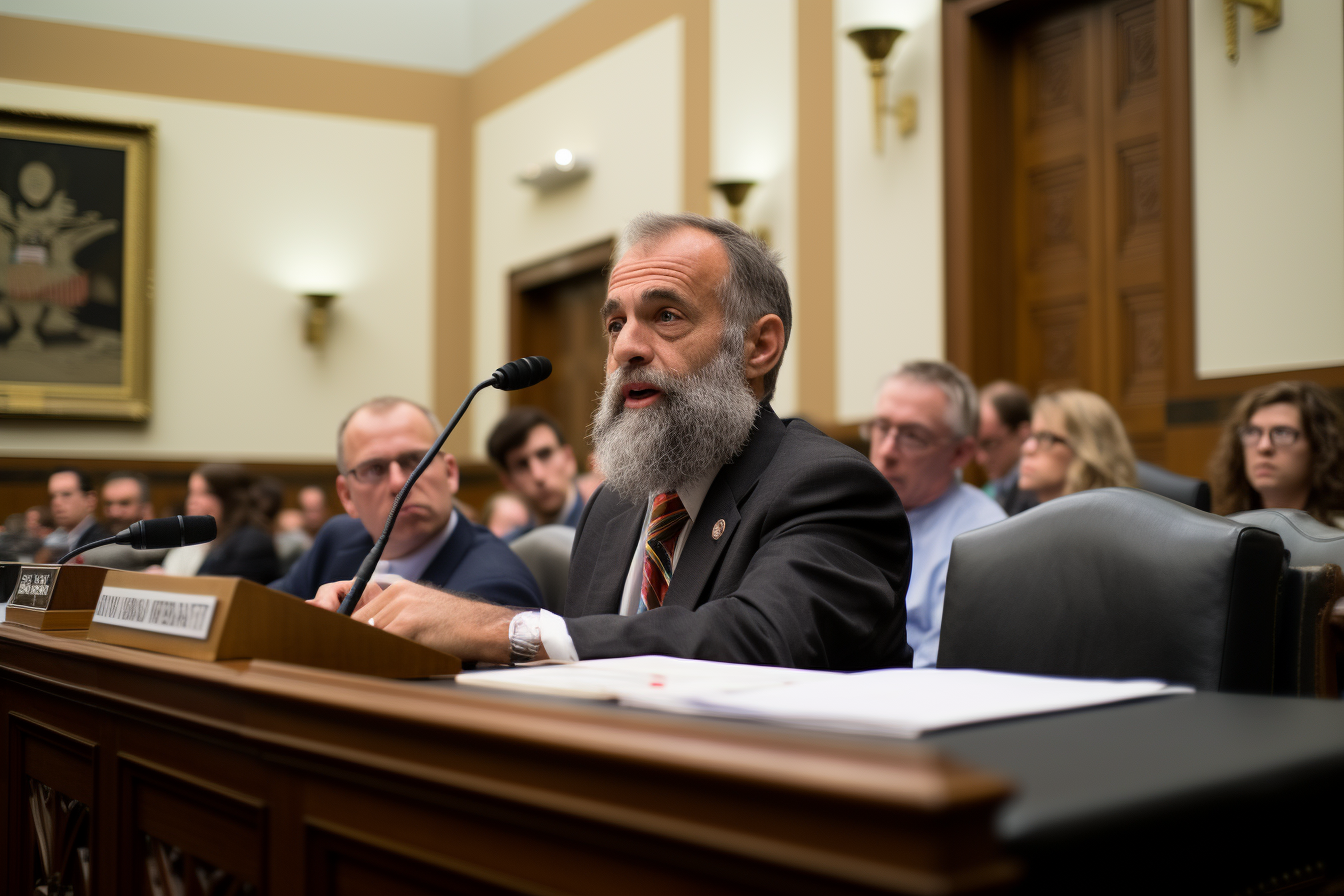 David Grush giving testimony in Congress