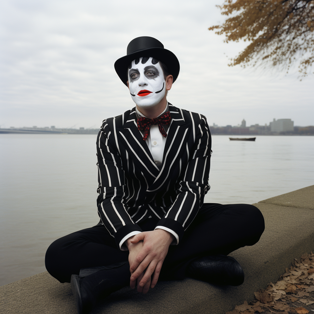 David Mitchell Mime Artist Thames