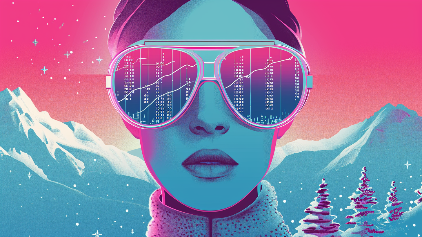 Davos Winter Sunset Poster