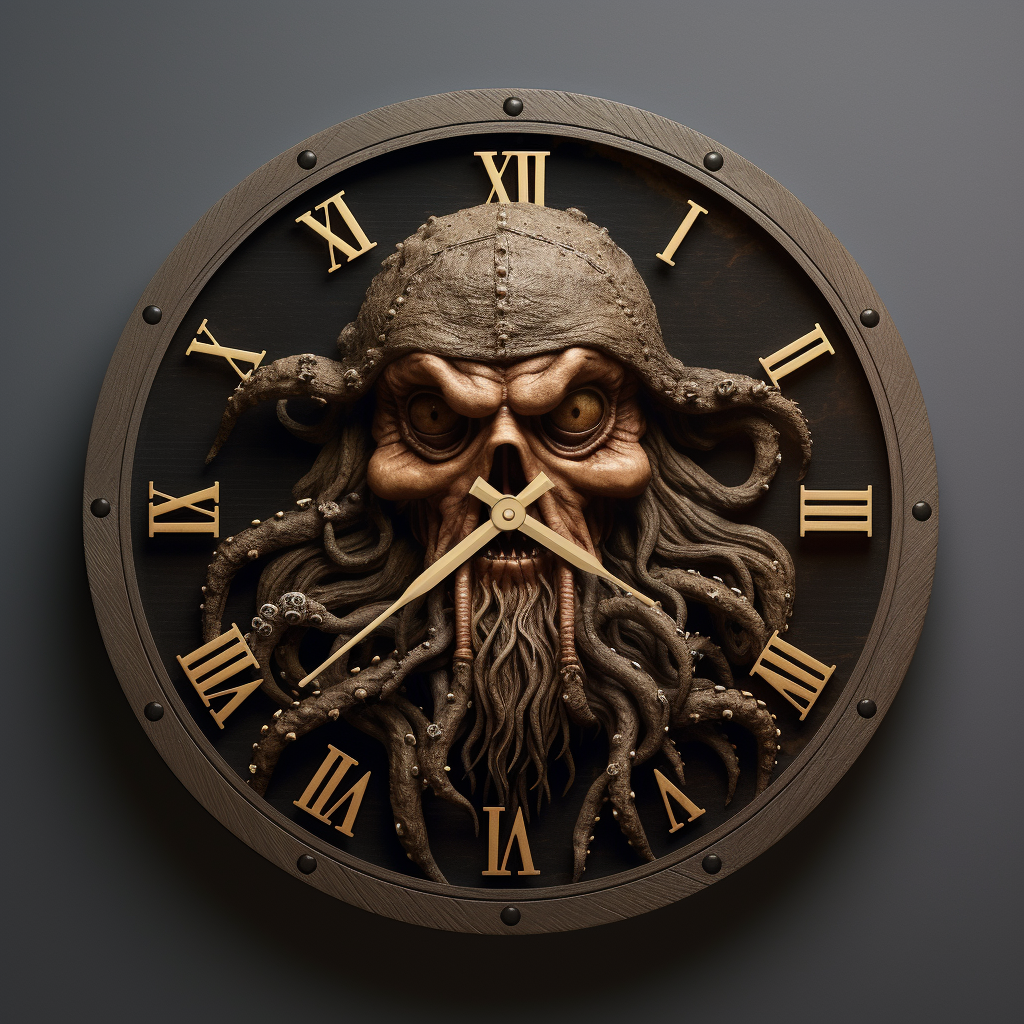 Realistic Davy Jones Pirates of Carribean Clock Design