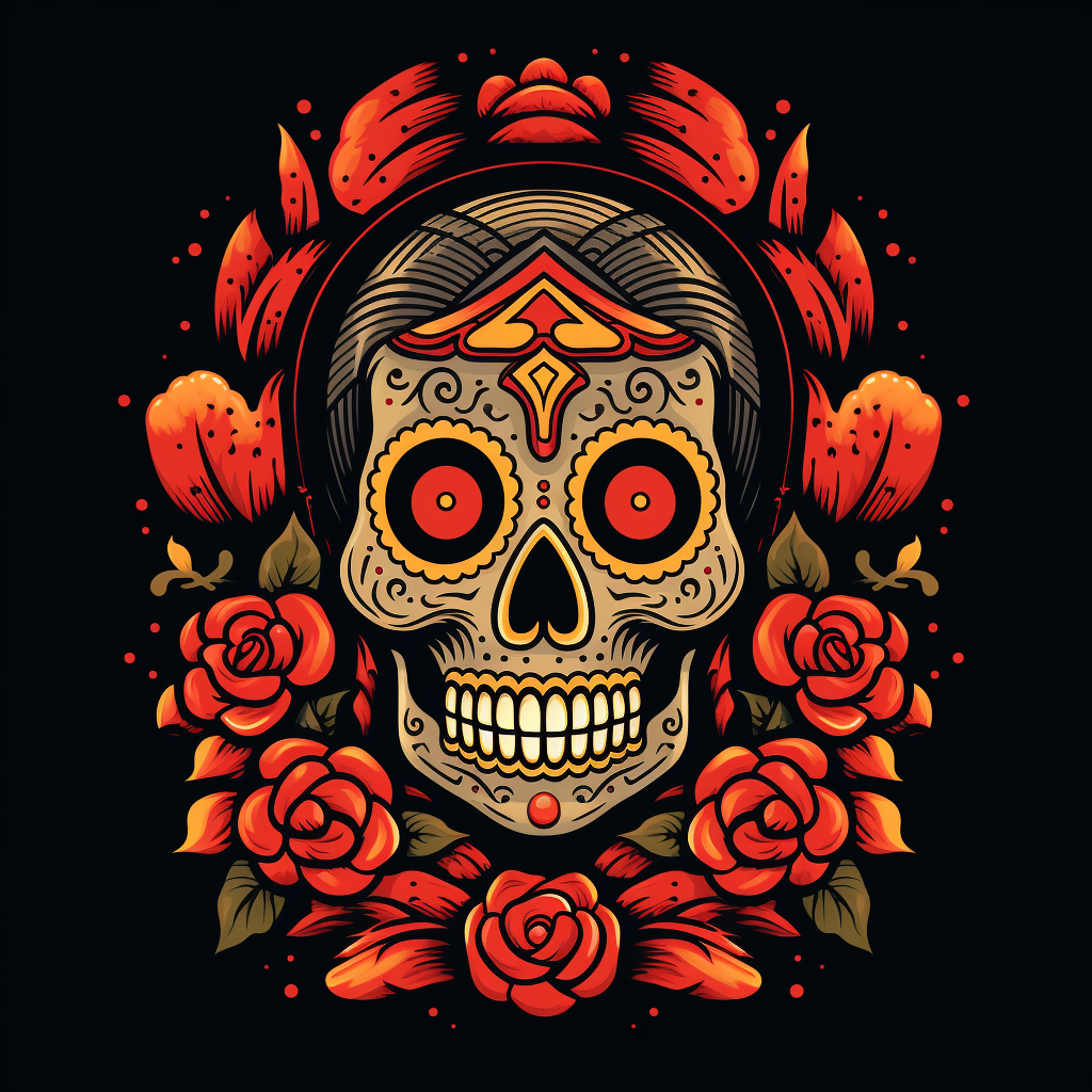 Colorful Day of the Dead Logo