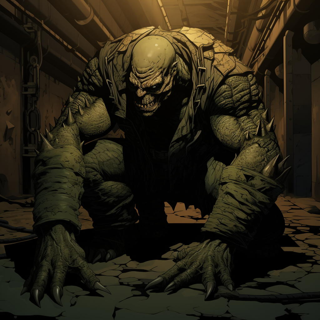 Seinen Anime Art of Killer Croc