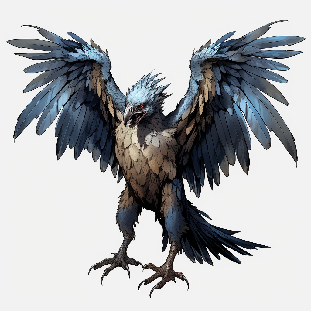 Illustration of deadly bird monster