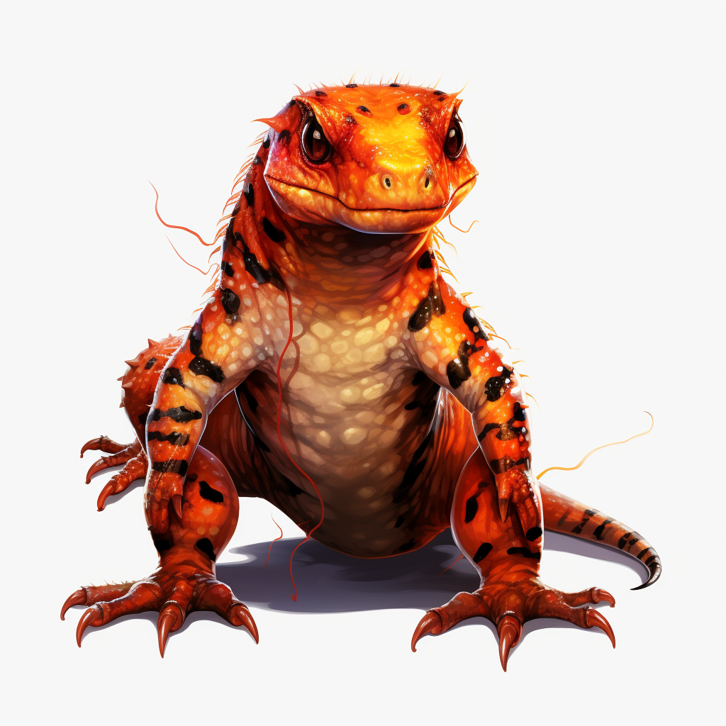 Deadly Salamander Monster Illustration