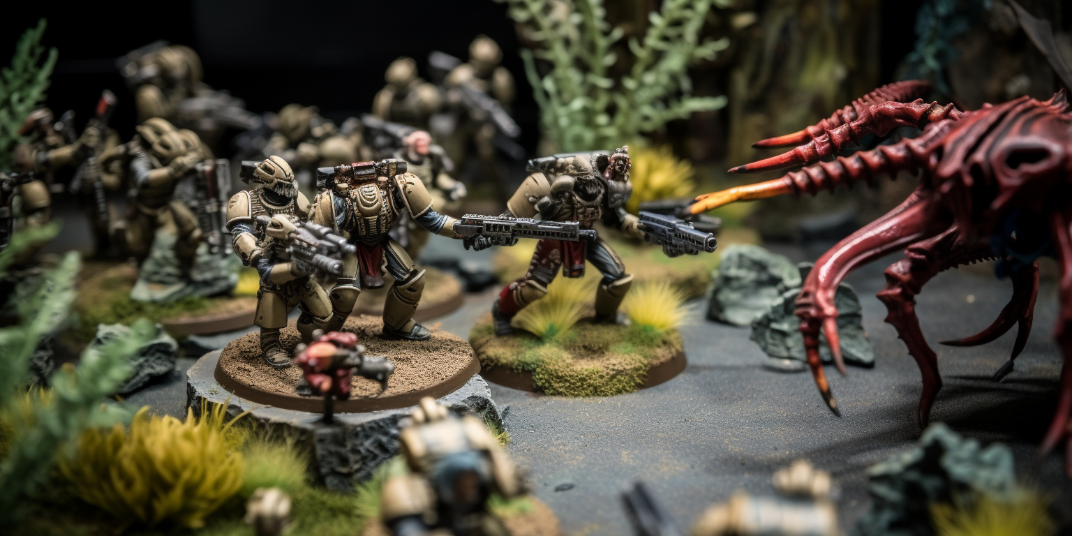 Death Korps of Krieg recruit battling Tyranids