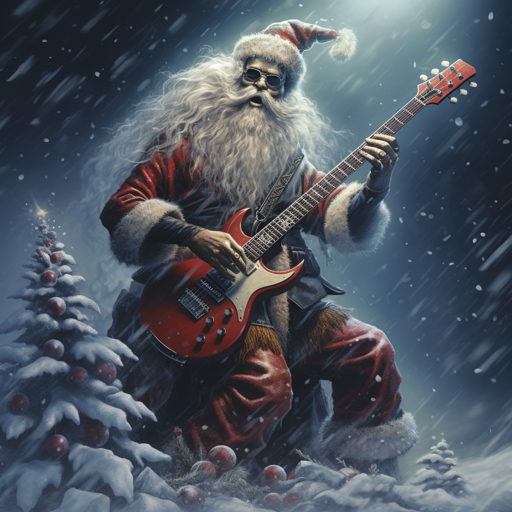 Dark and festive metal Christmas image