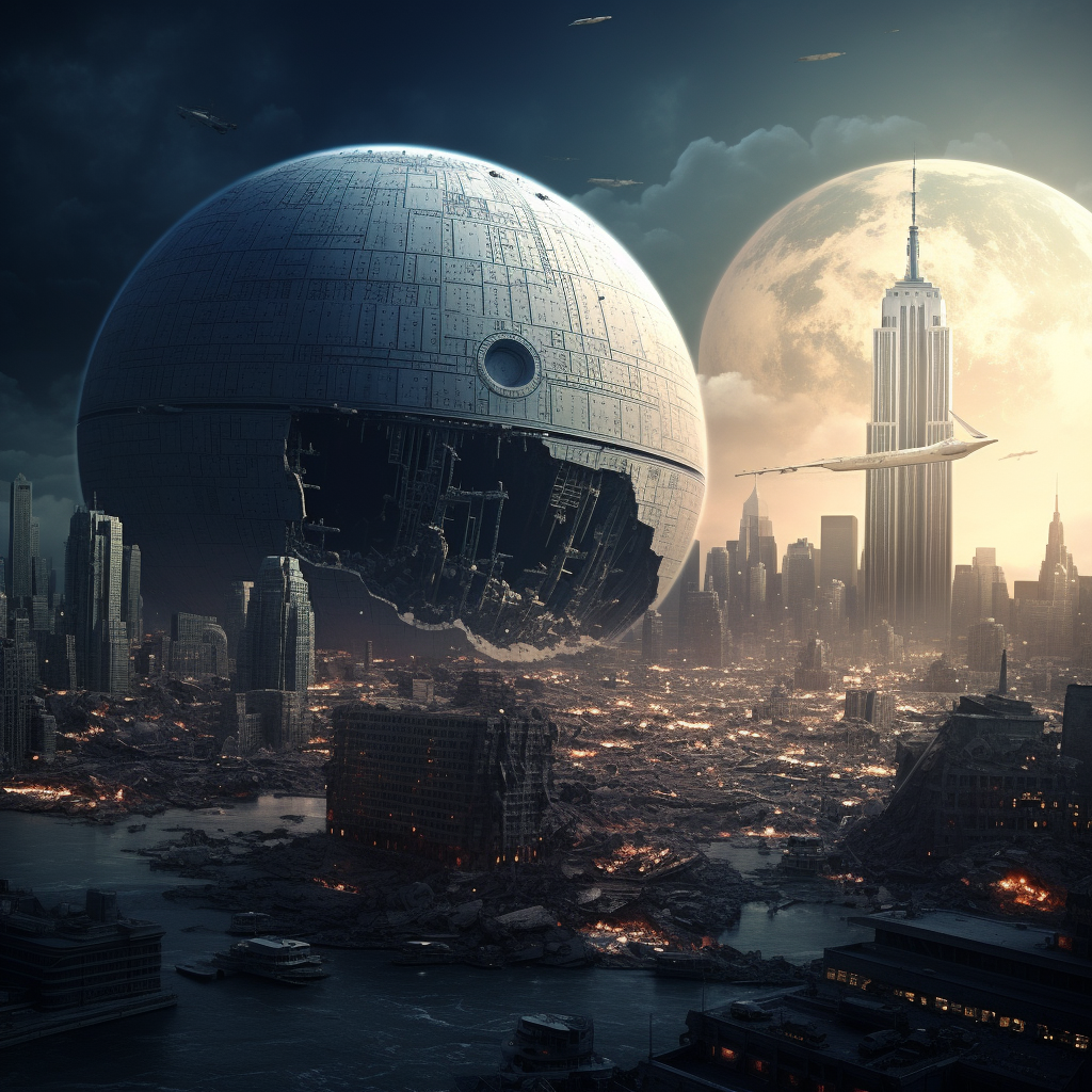 Death Star Over New York City