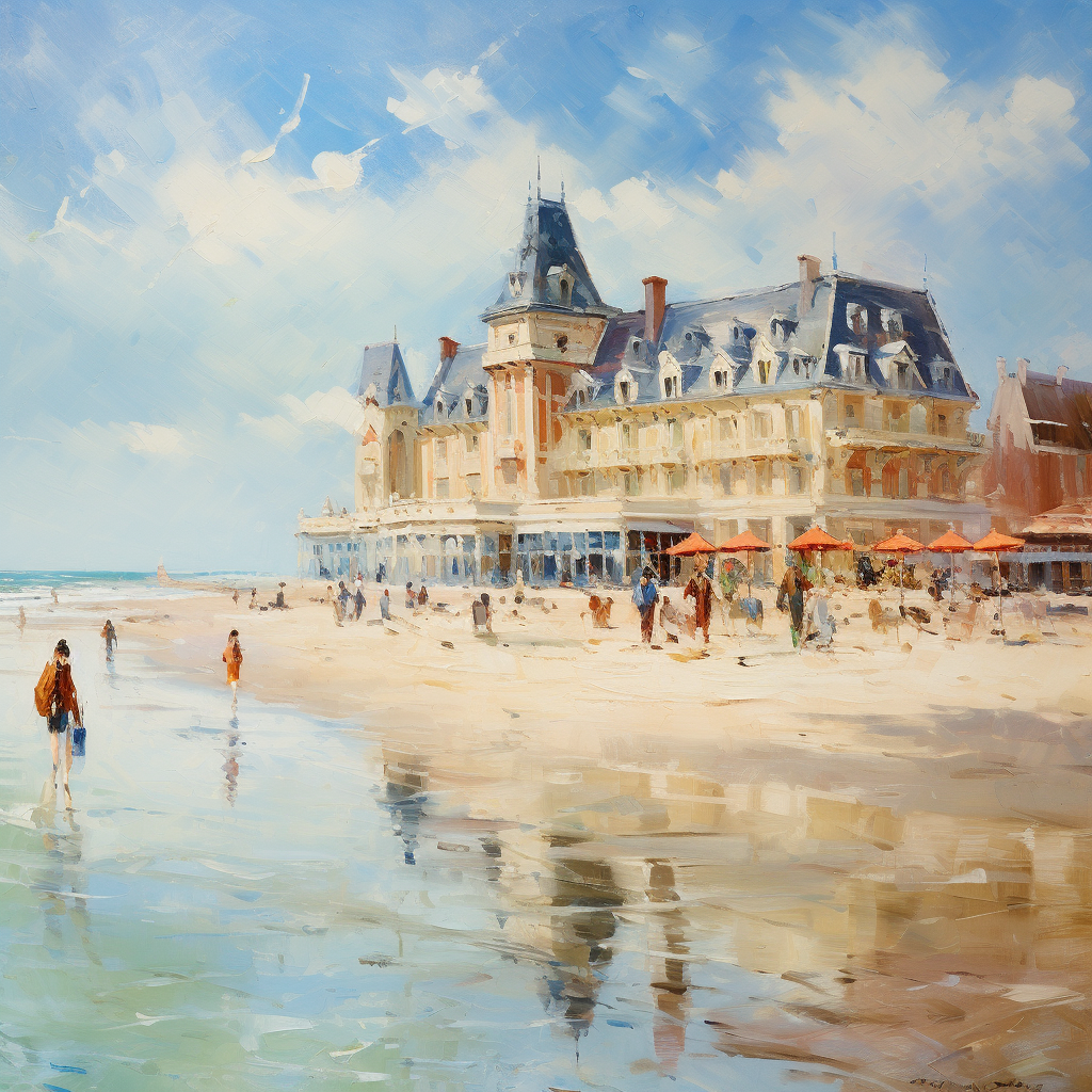 Beautiful painting of Deauville in Monet style