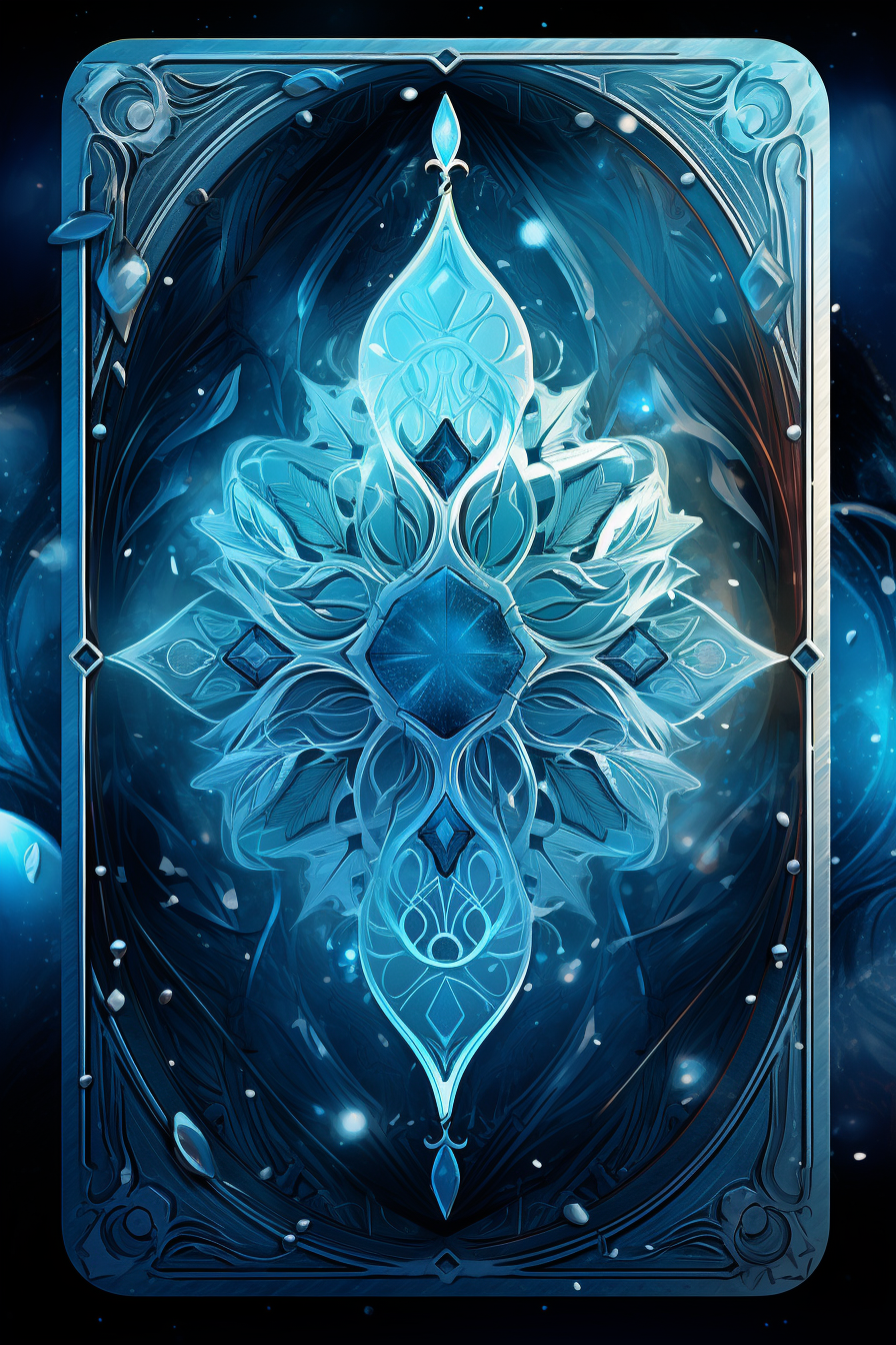 Blue frosty magical deck cards