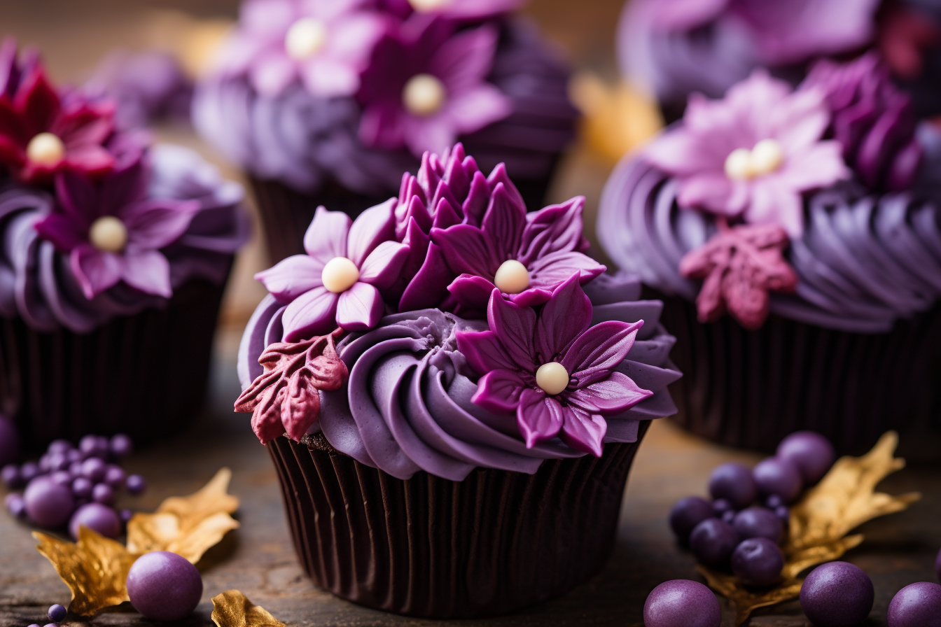 Beautifully Decorated Cupcakes on a Web Page