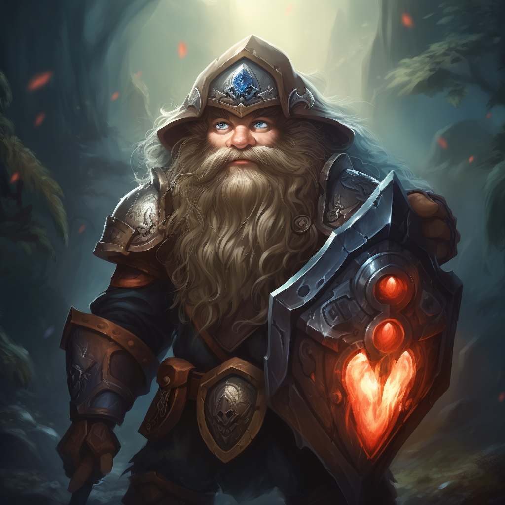 Deep Gnome Paladin with Shield