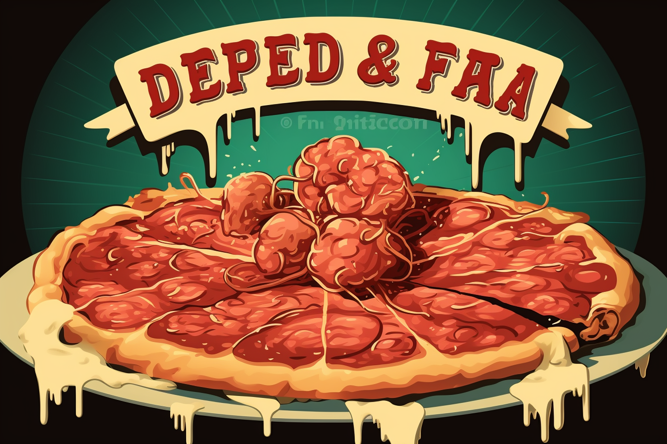 Tempting Deep Fried Pizza Poster