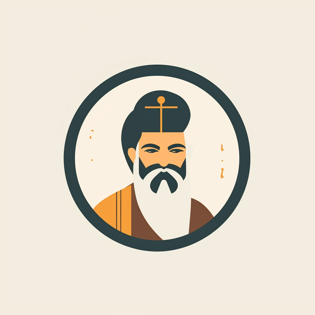 Minimal Vector Icon of Deev, Persian Miniature, Logo, Manuscript, Graphic Design