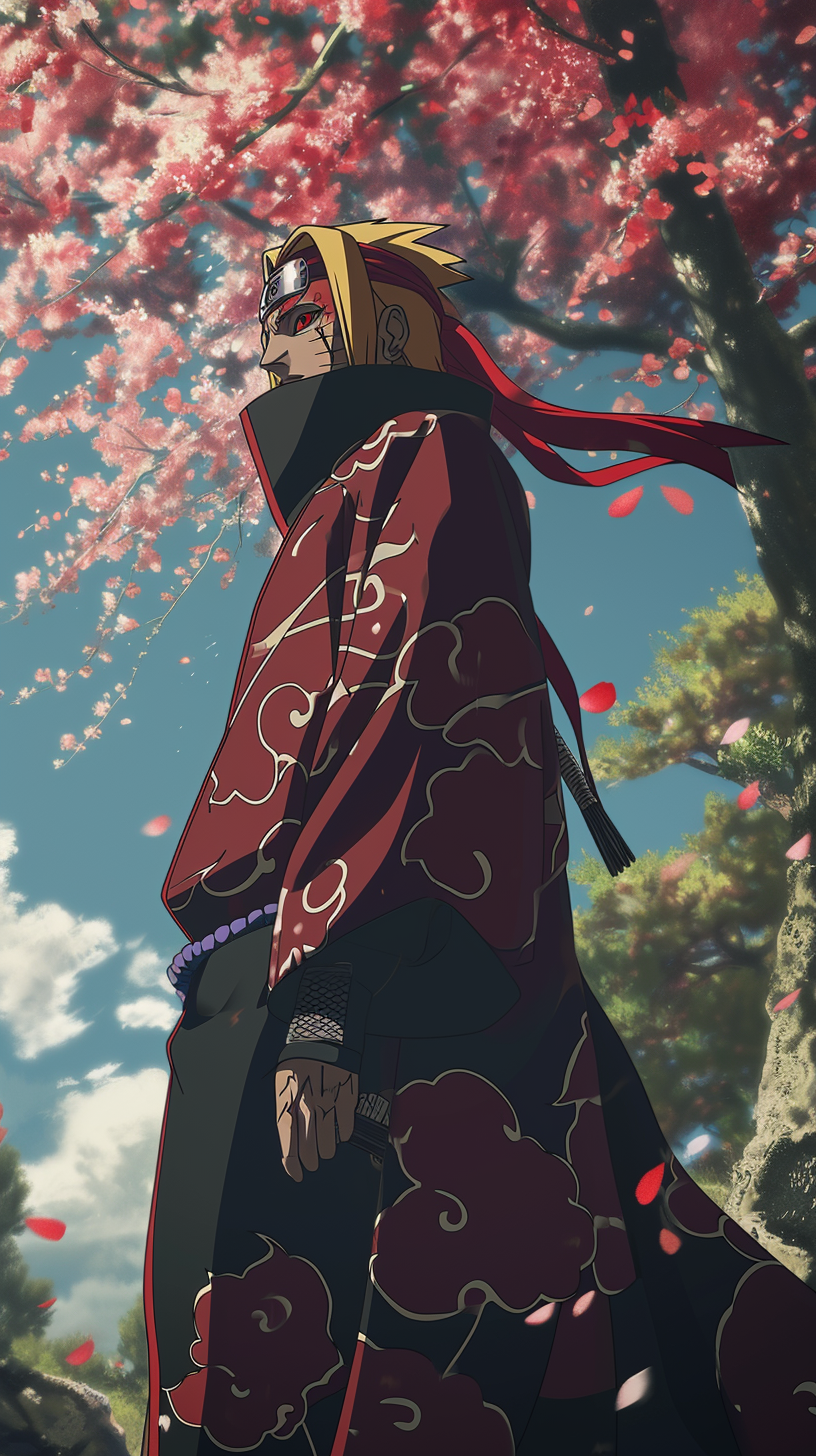 Intricately detailed Deidara from Naruto