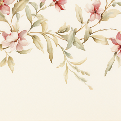 Small delicate floral border wallpaper