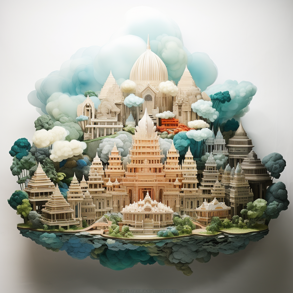 Delicate Indonesia Cloud Diorama