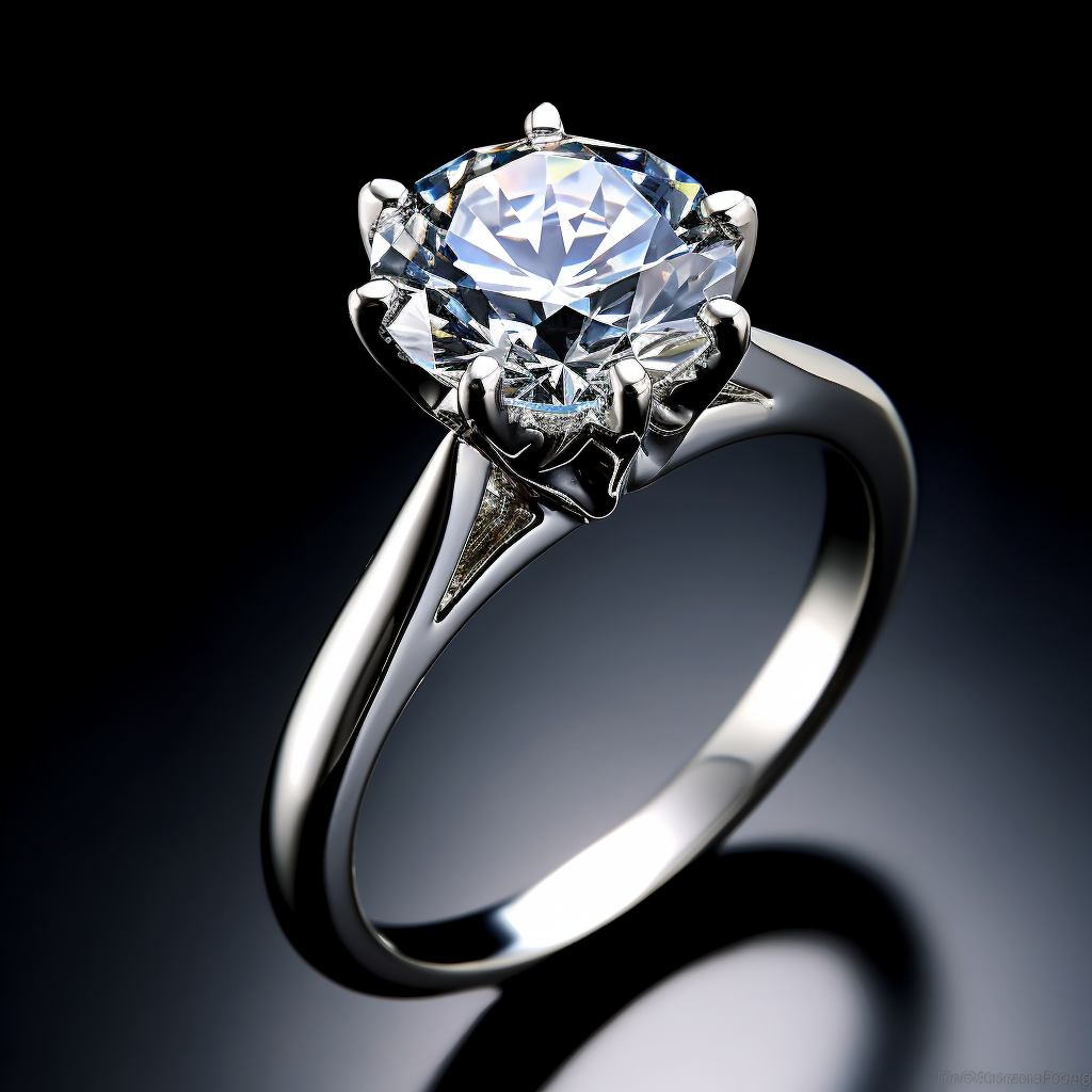 Delicate wedding ring with 2 carat diamond