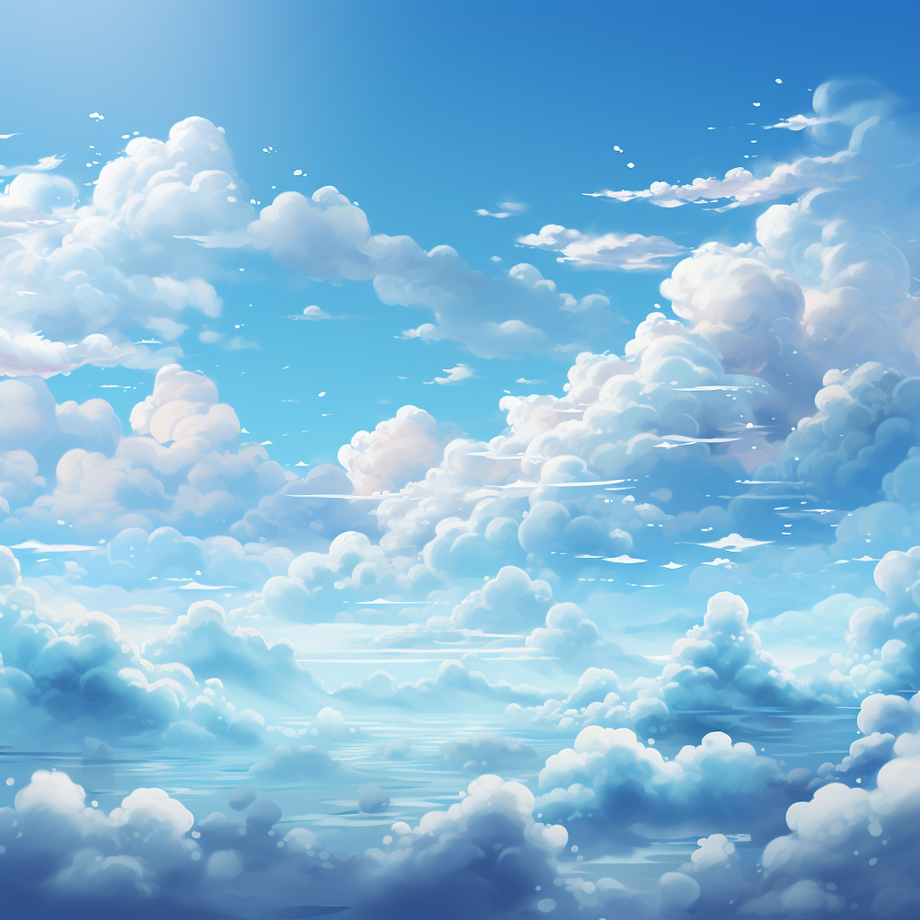 Tranquil clouds in light blue