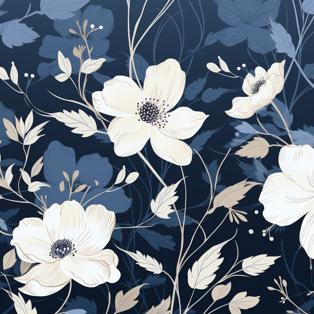 Beautiful silhouette floral pattern image