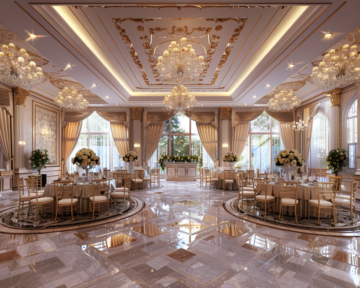 Elegant Wedding Hall Ceremony