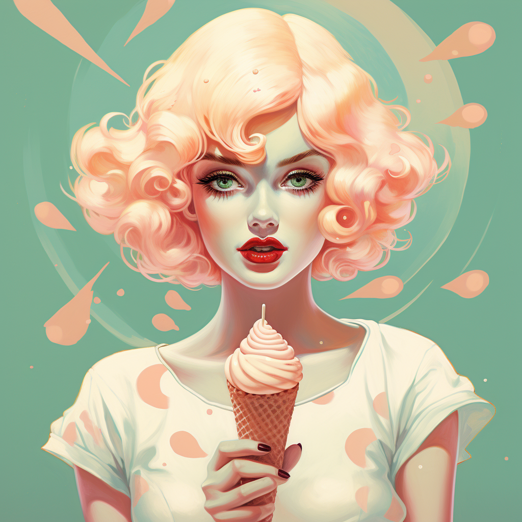 Delicious Ice Cream 60's Aesthetic