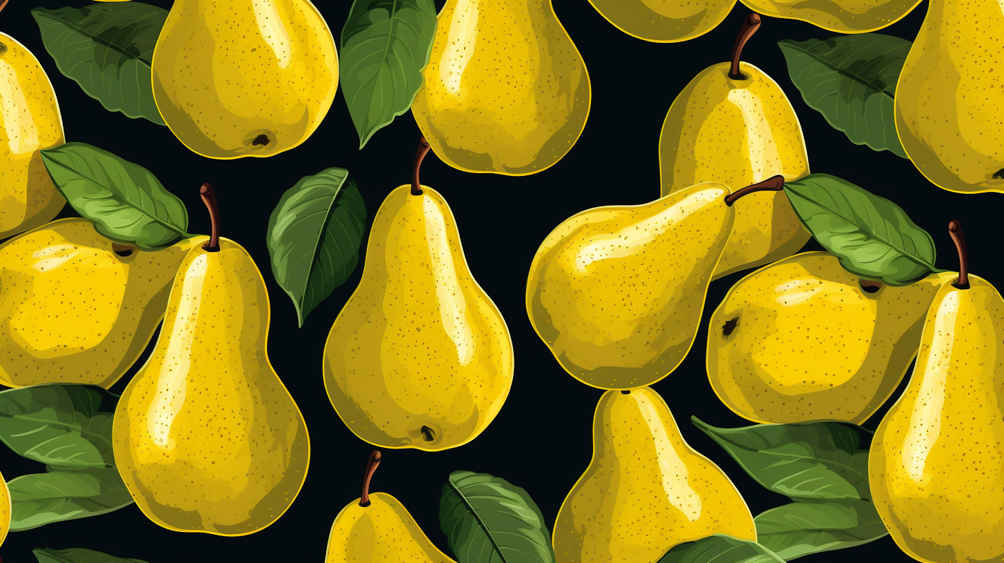 Repeating pattern of delicious pears