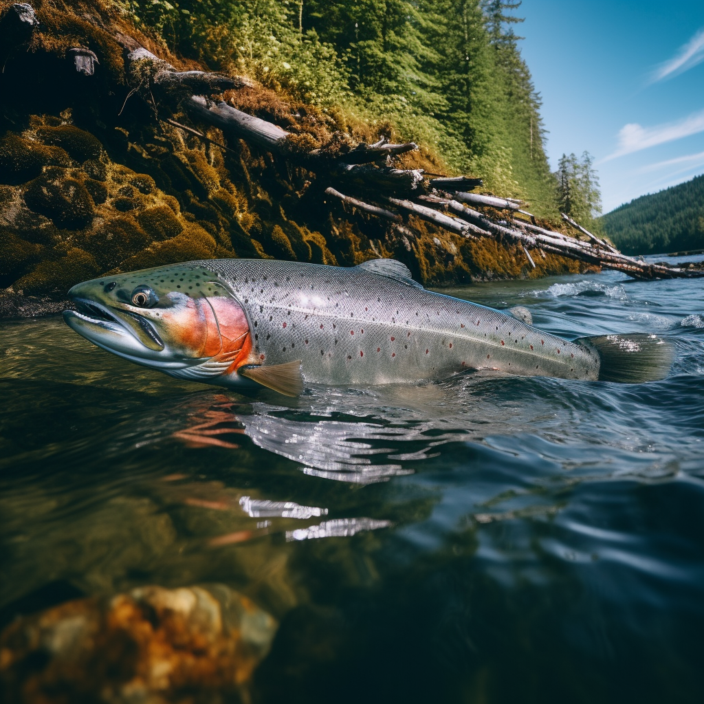 Fresh and Tasty Raw Salmon