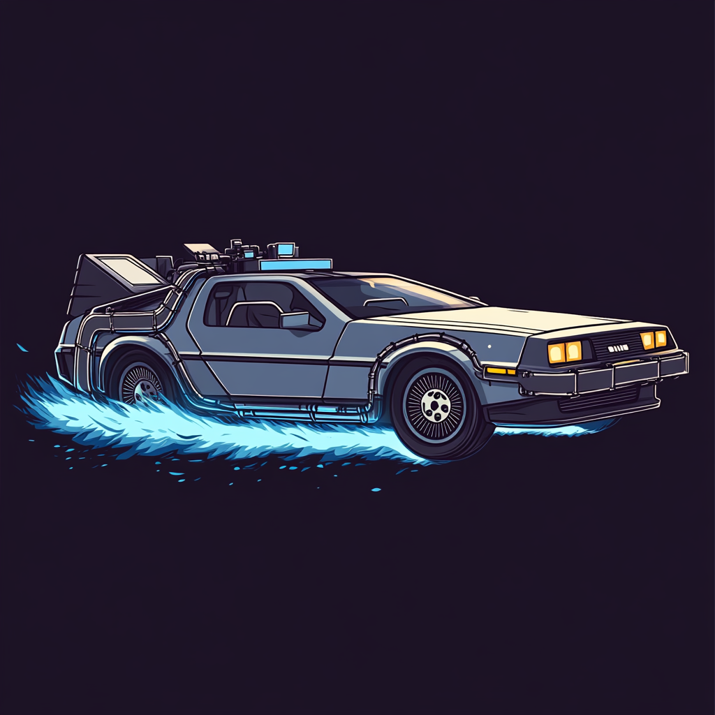 Twitch Emote DeLorean Taking Off