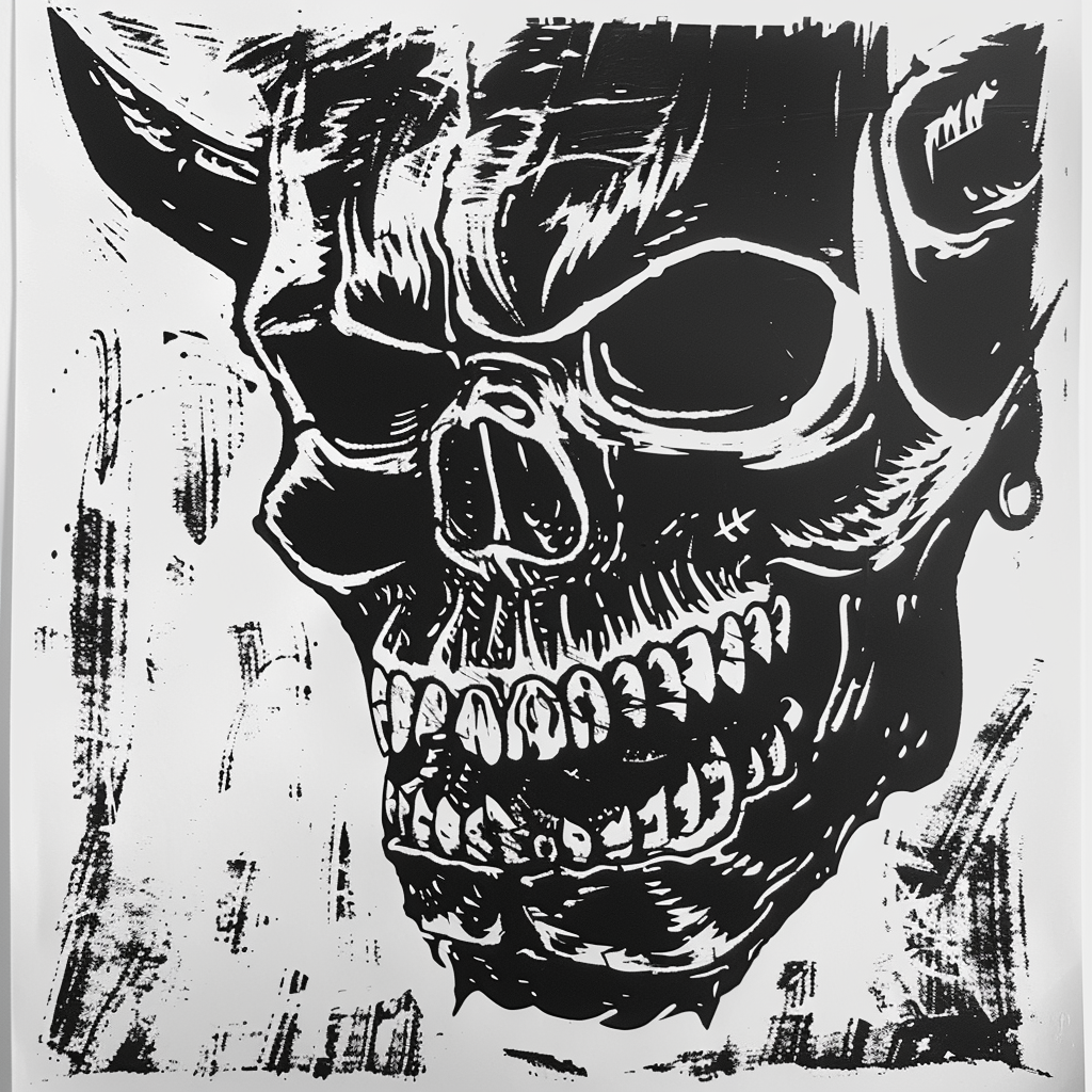 Demon Skull Print Artwork