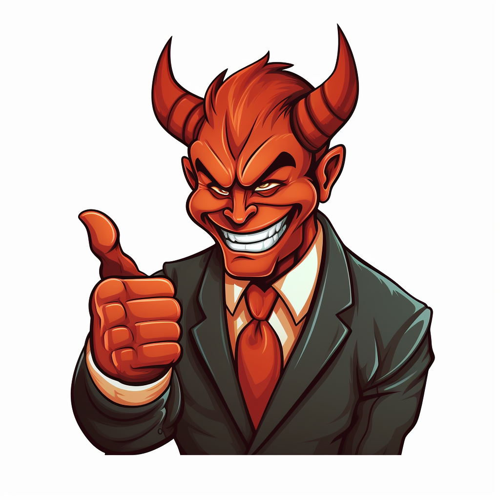 Demon giving thumbs up