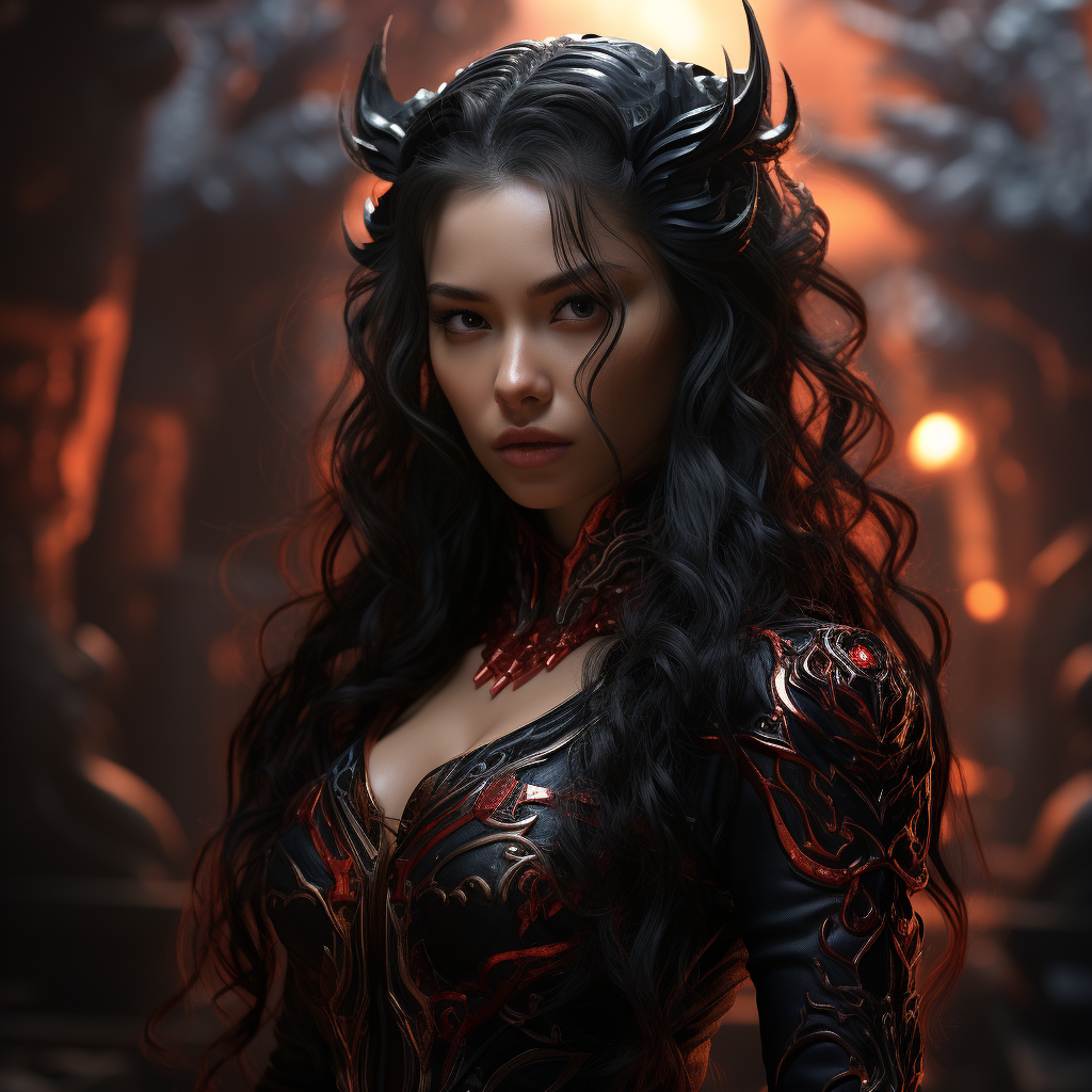 Intimidating demoness queen of Hell