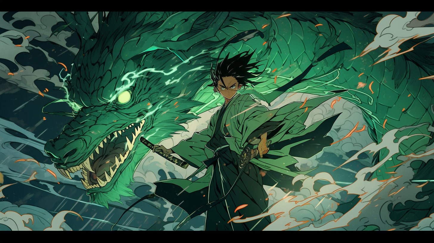 Demonslayer Mugen Champloo Running Artwork