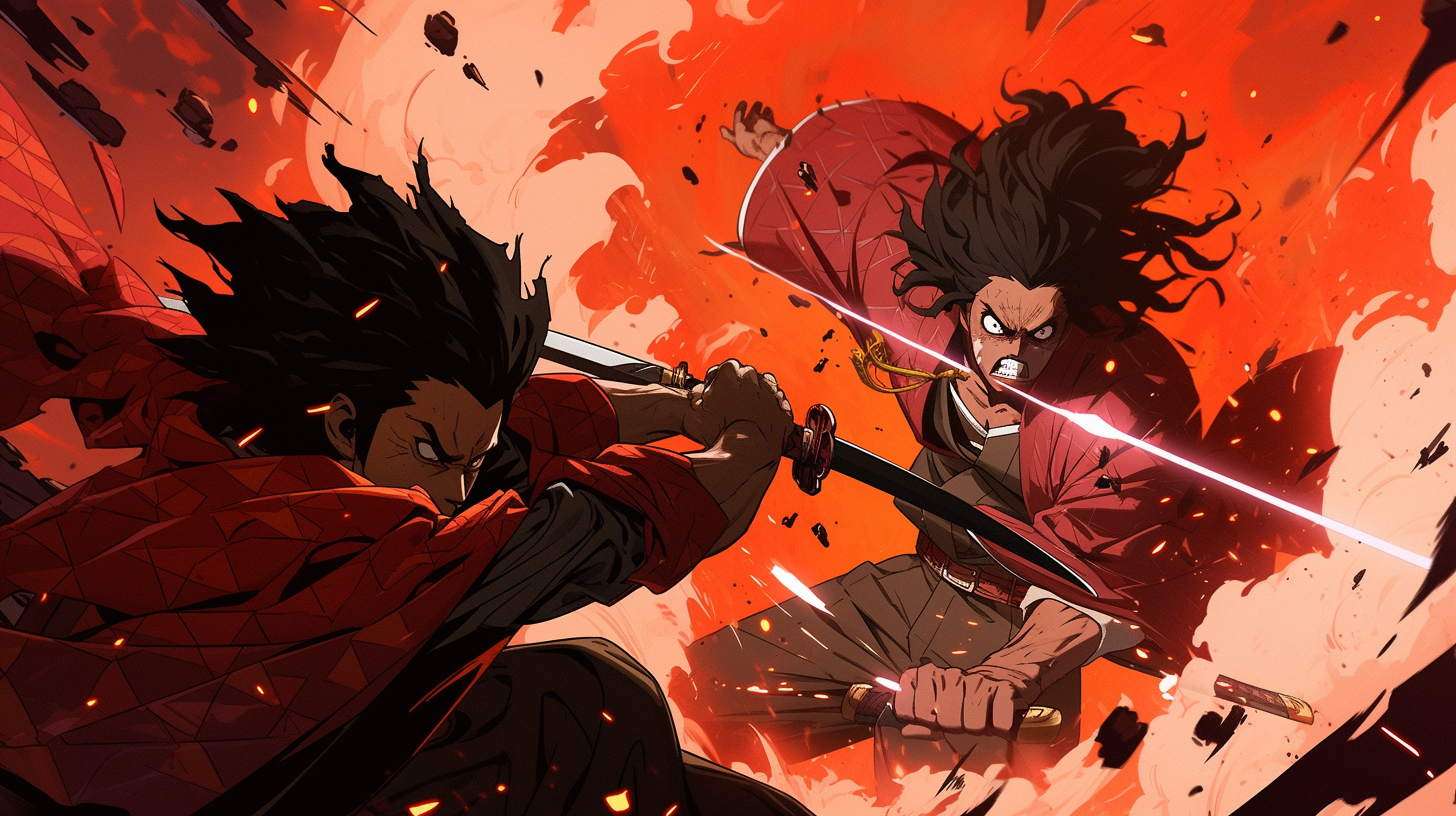 Action-packed demonslayer mugen champloo fighting explosion