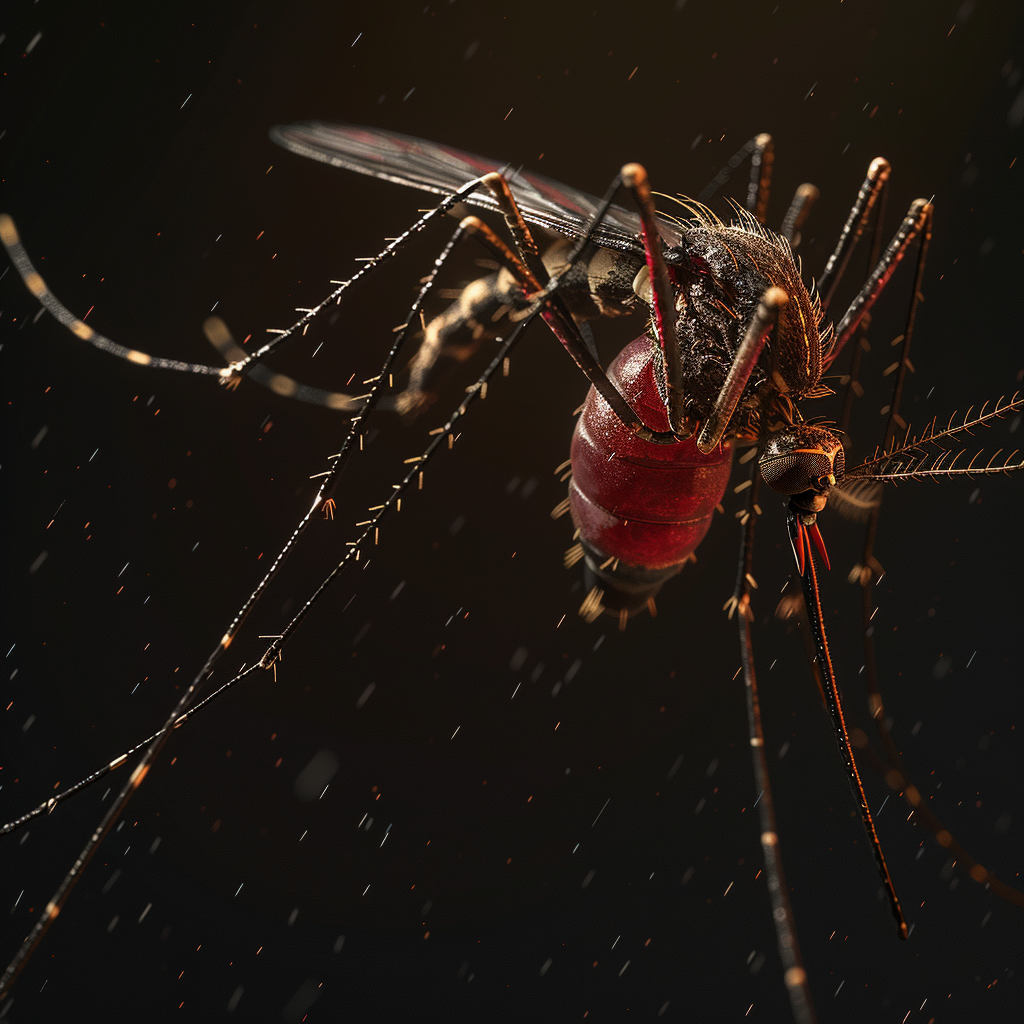 3D dengue mosquito illustration