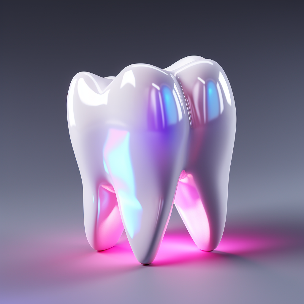 Dental tooth 3D wrap on grey background