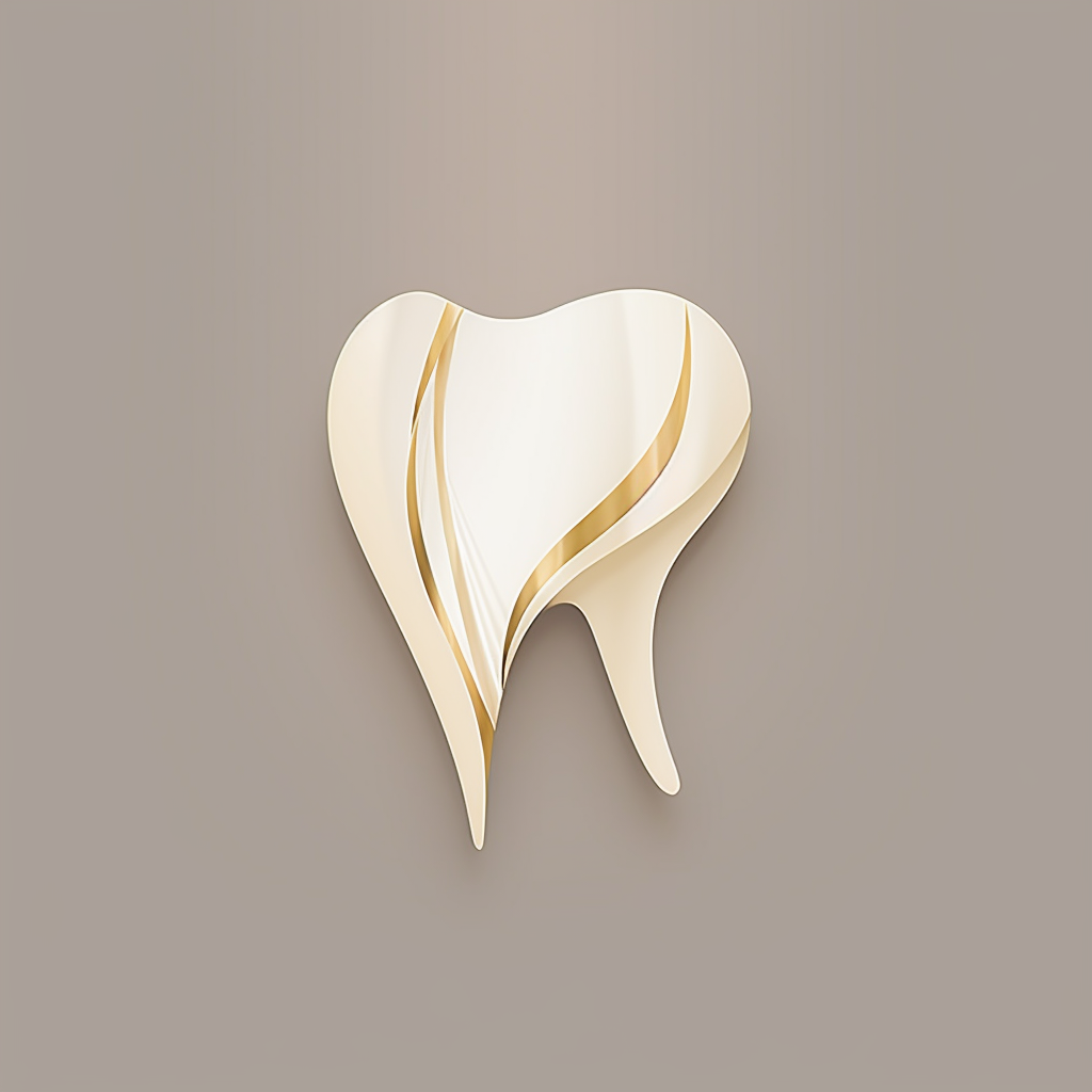 Vector tooth silhouette logo for dental clinic