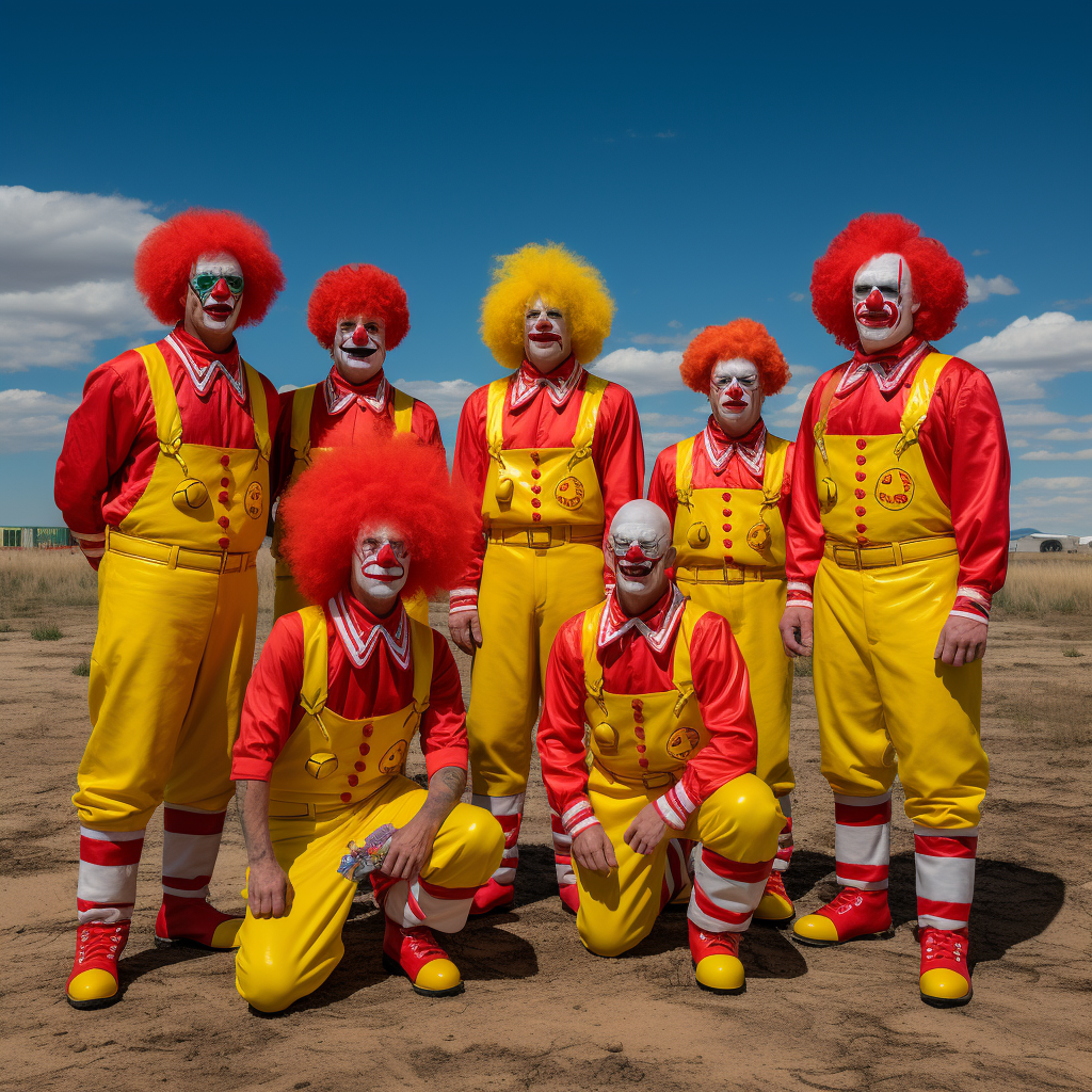 Denver Nuggets Basketball Team in Ronald McDonald Attire