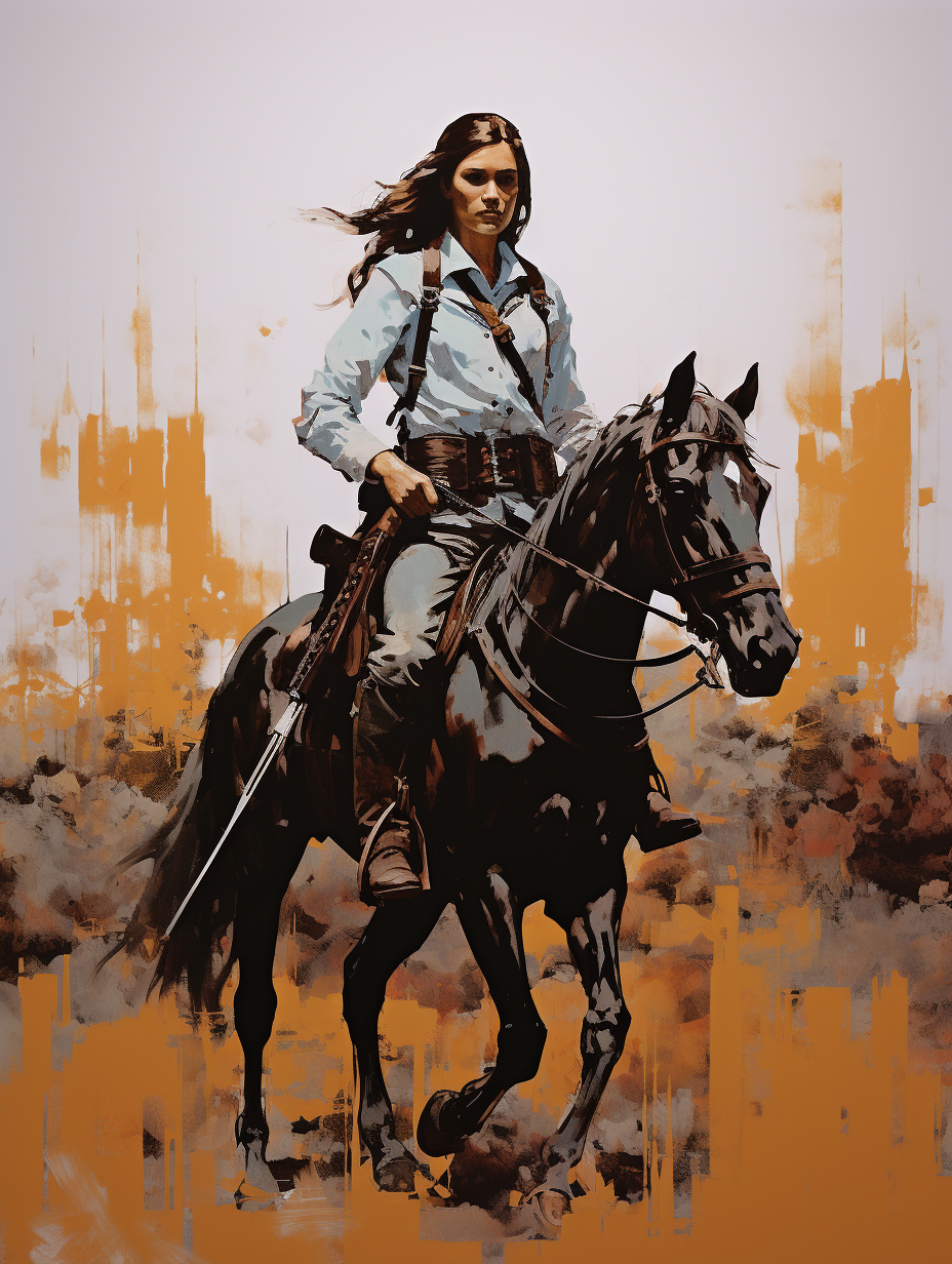 Stunning desert cowgirl artwork