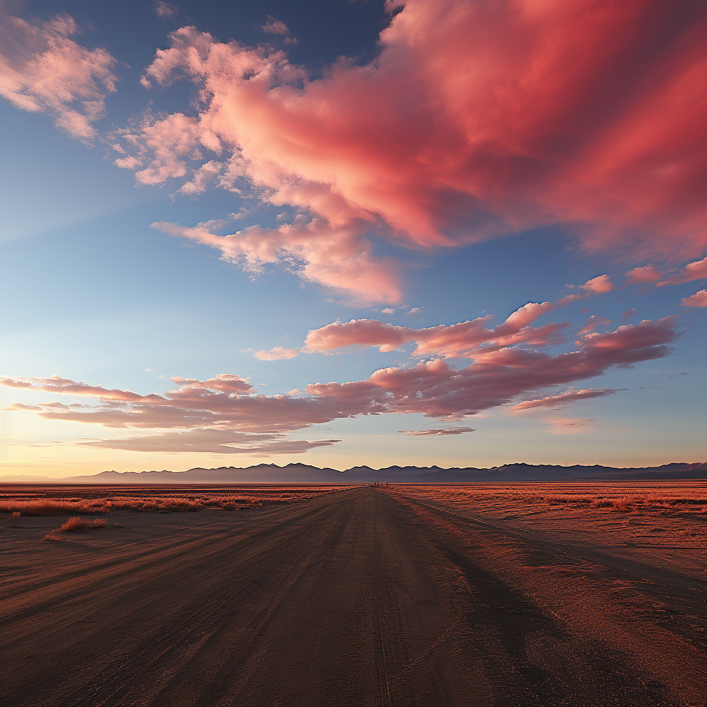 Beautiful desert landscape at daybreak