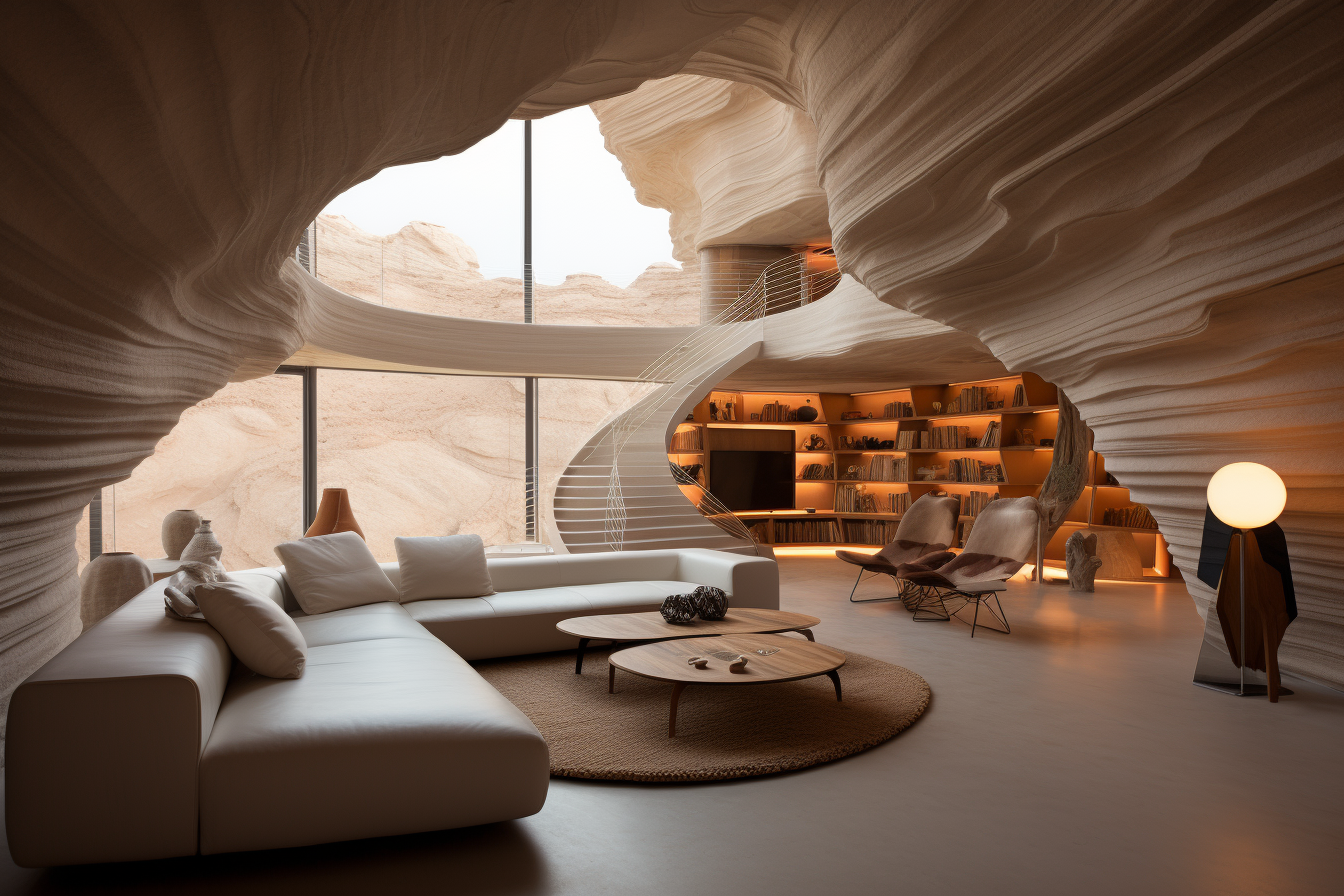 Futuristic loft with extraordinary desert view