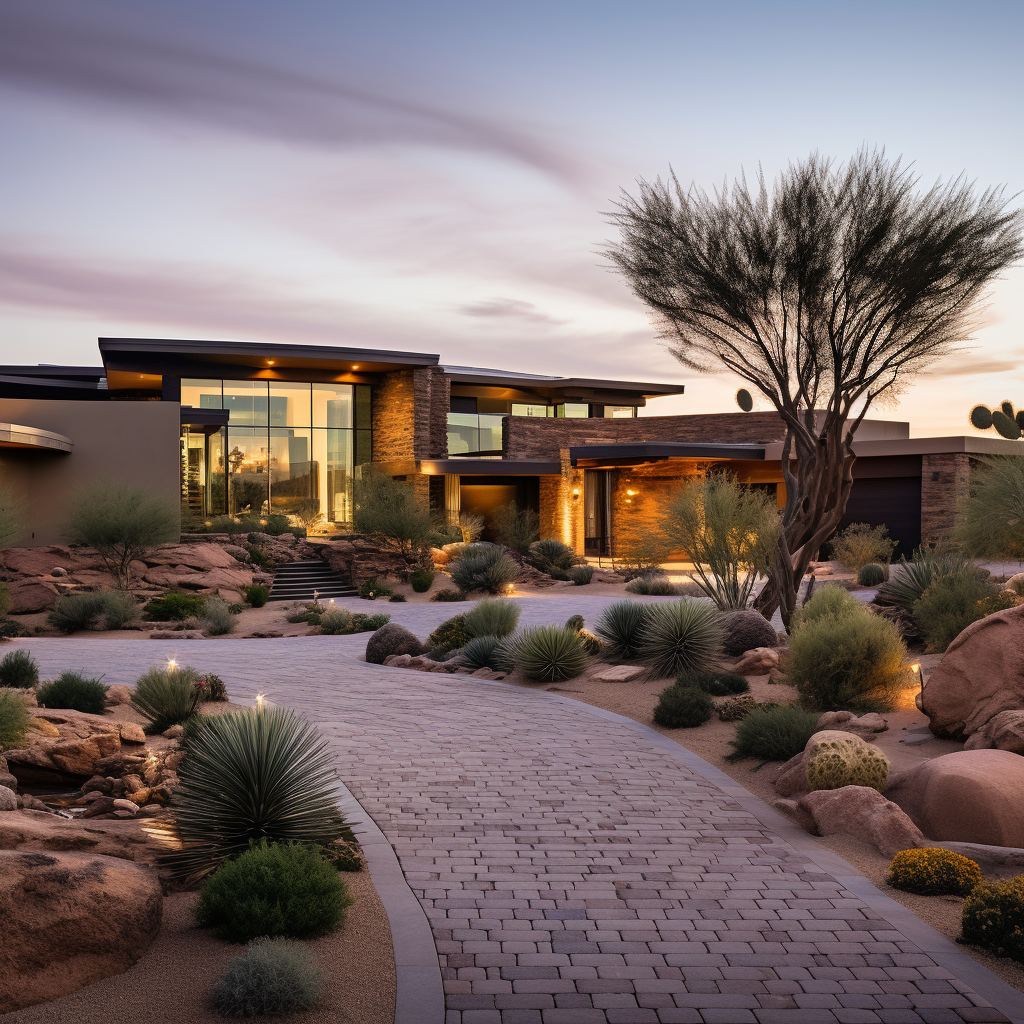 Beautiful Desert Luxury Home Landscaping