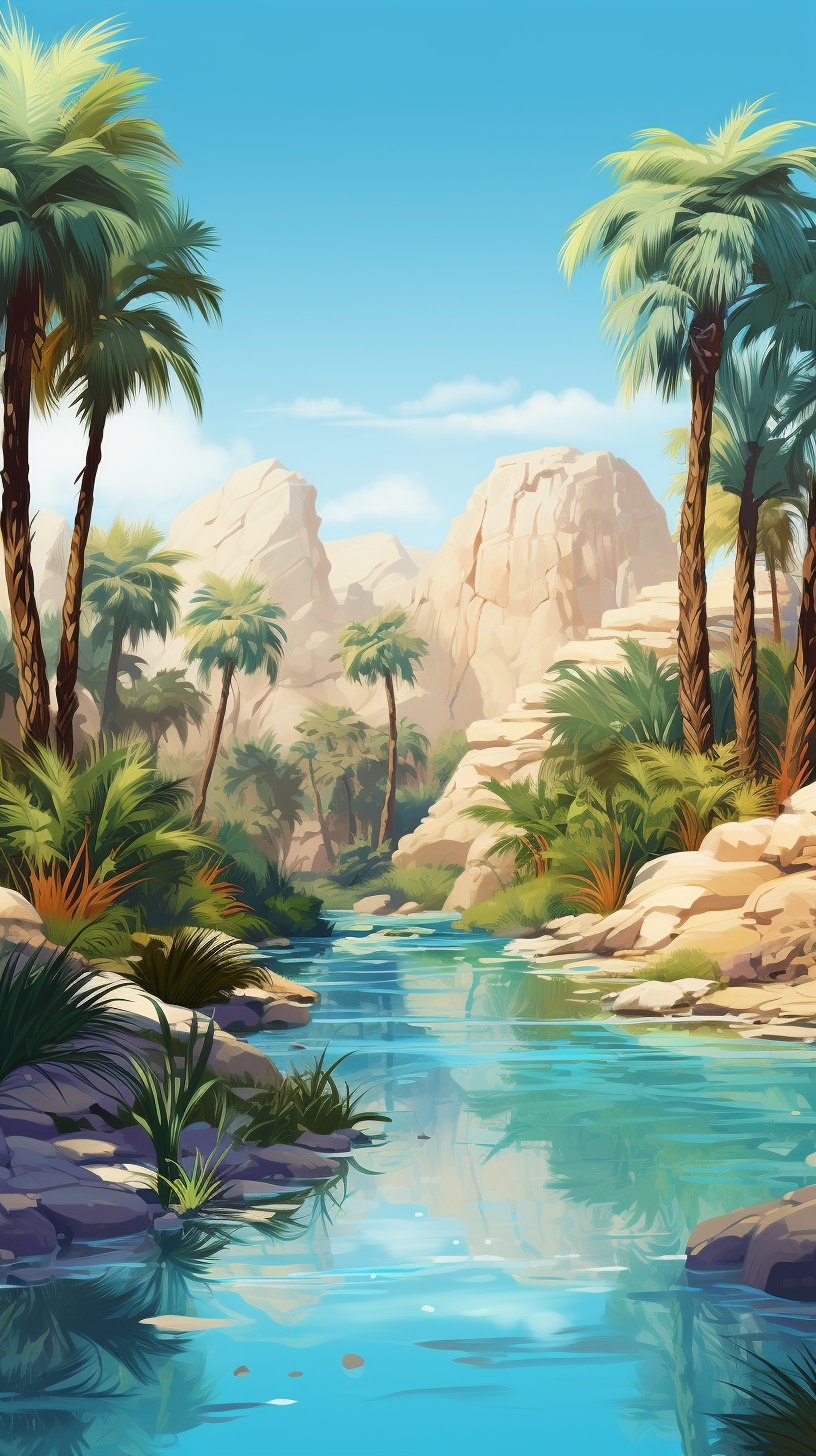 Beautiful oasis in the desert