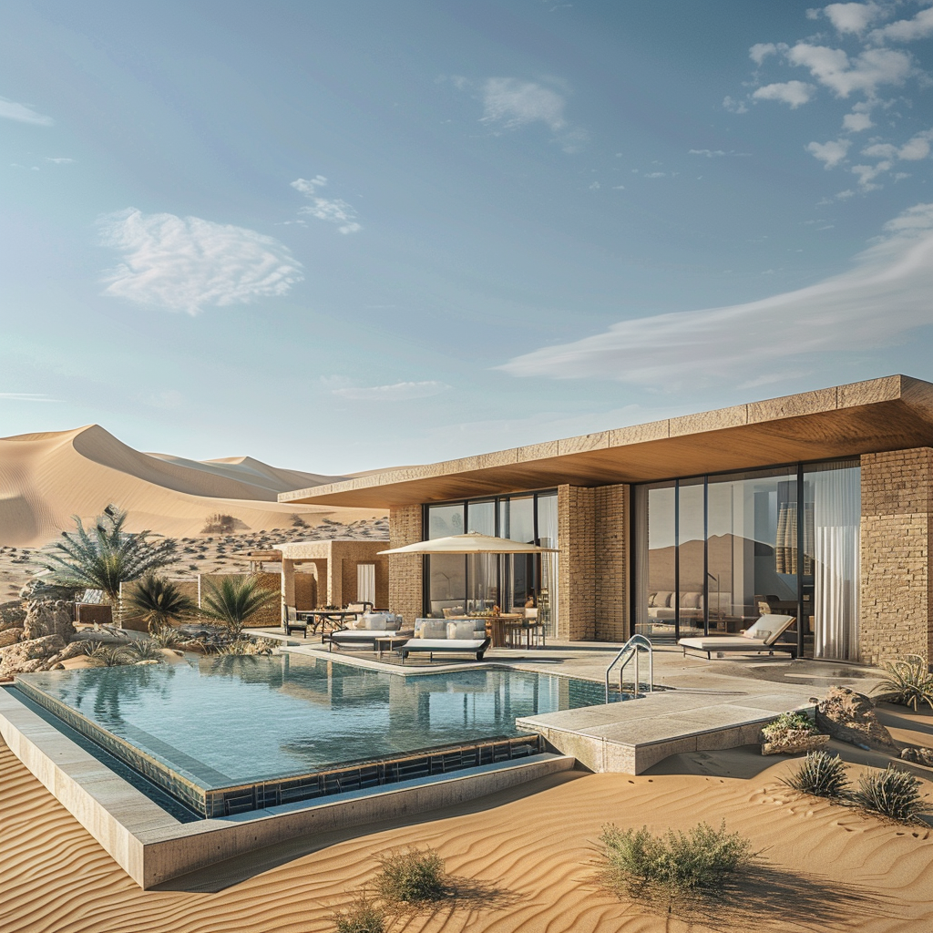 Stunning Desert Resort Private Villas Views