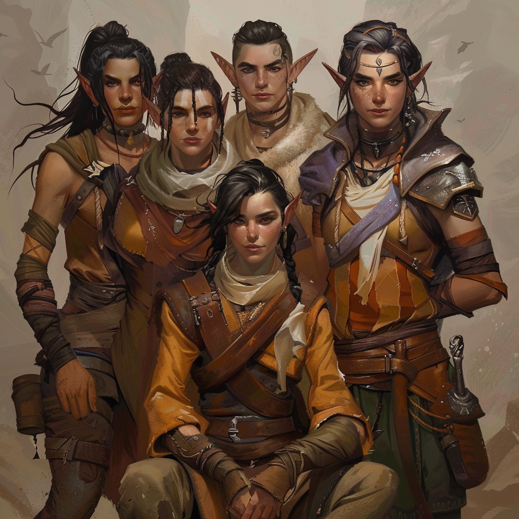 Desert Elves with Dark Tan Skin