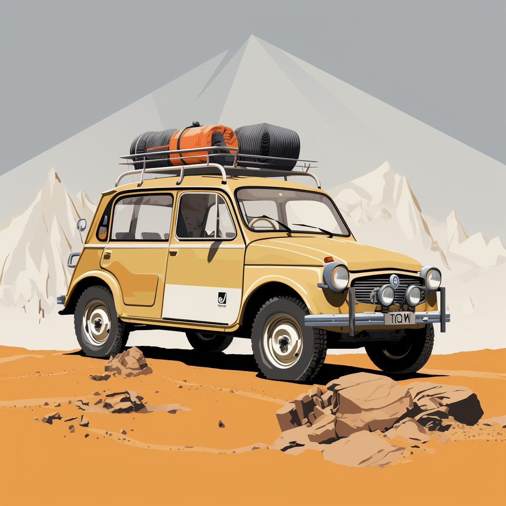 Renault 4L desert graphic