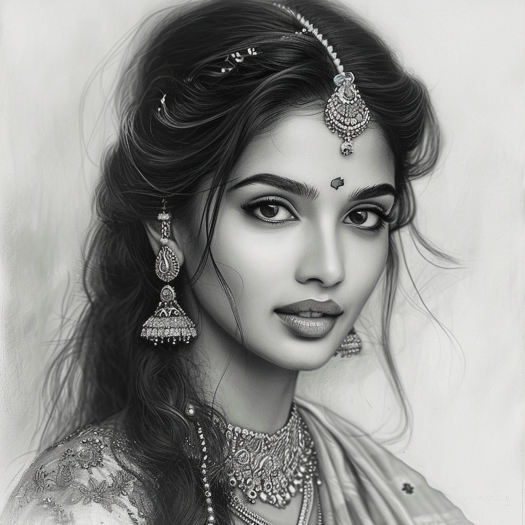 Desi girl in raw and realistic style