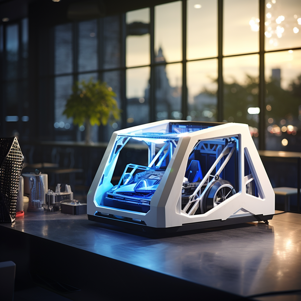 Desktop SLS 3D Printer with Futuristic Design